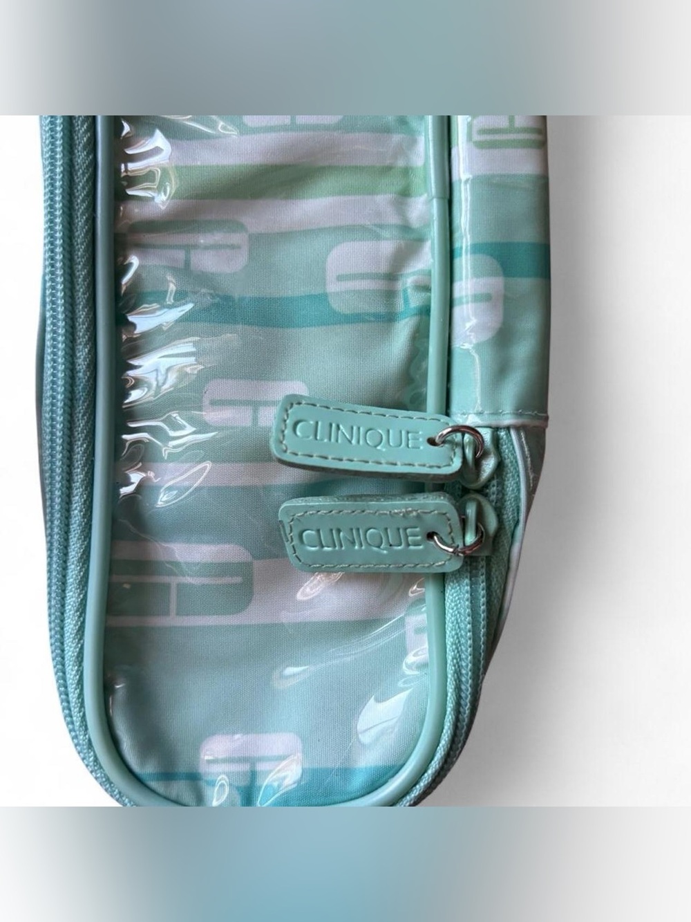 Vintage Y2K Clinique Mint Green Logo
Cosmetic Bag PVC Makeup Travel - Picture 8 of 8